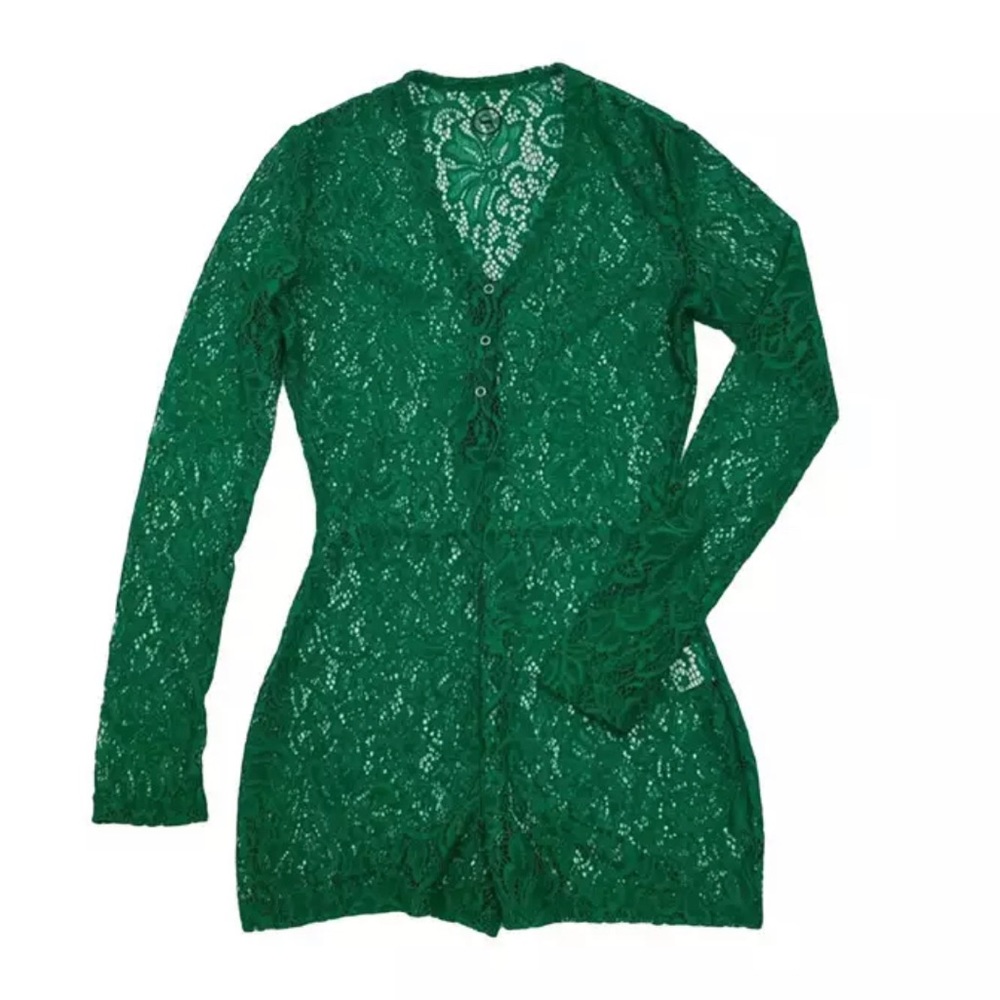 NWT Green Lace Romper